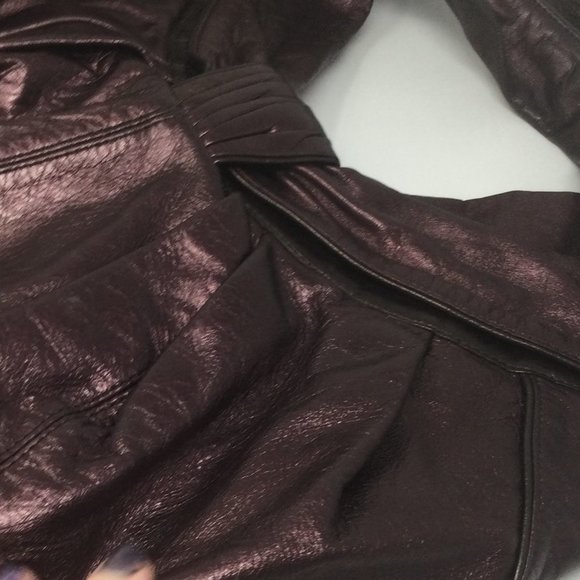 Kooba Purple Metallic Large Leather Hobo Bag - Picture 12 of 15